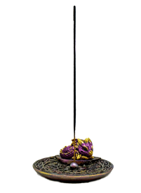 Purple Dragon Dish Incense Burner